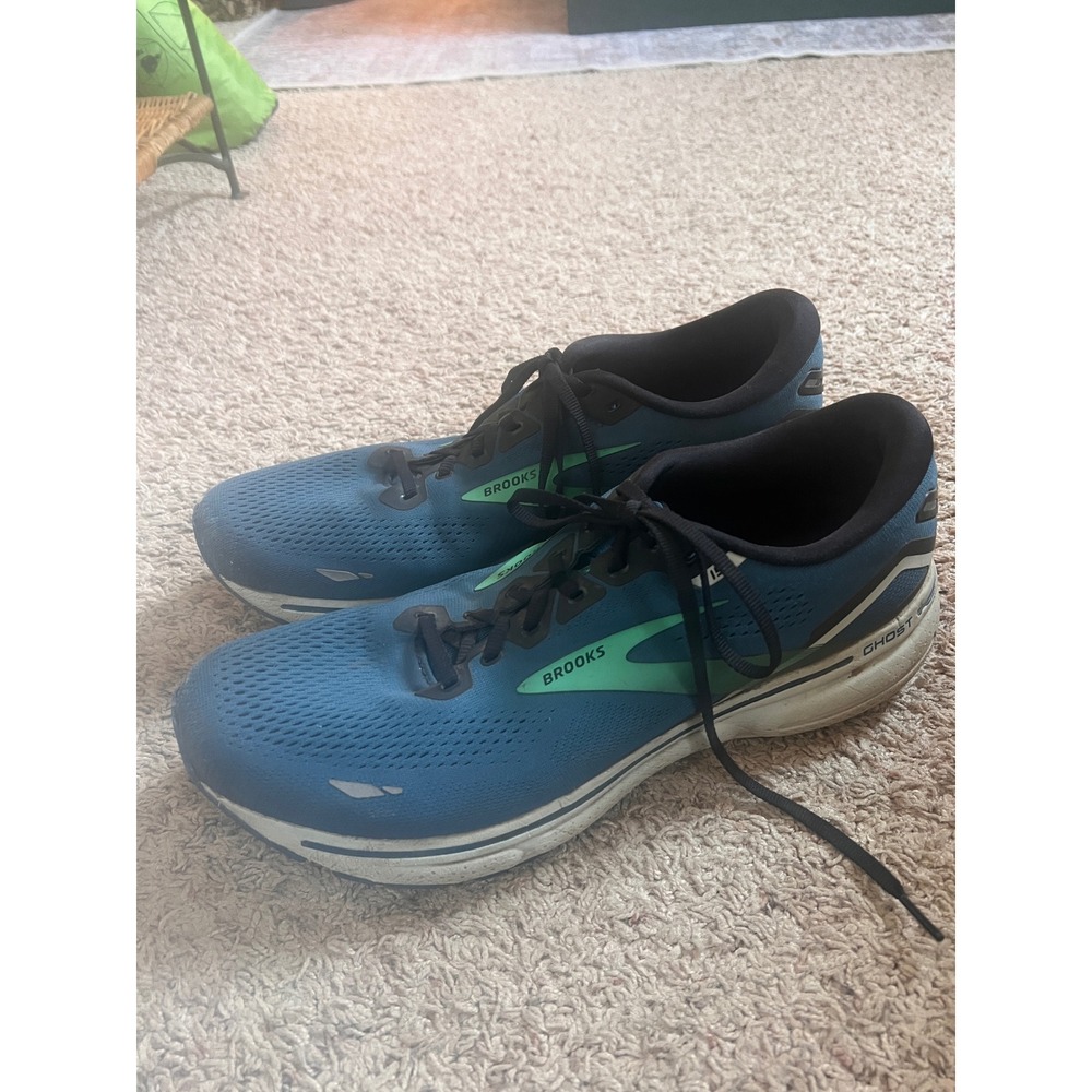Brooks Ghost 15 Mens Running Shoes Blue Green Size 14 Medium D